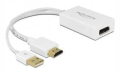  62496 - DeLOCK - Videokonverterare - HDMI, DisplayPort - DisplayPort - vit - detaljhandel