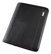 Skrivfodral Alassio Trento syntetiskt läder nylon A4 svart