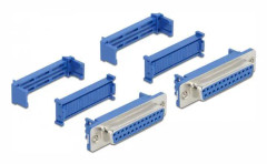 DeLOCK - Seriell / Parallellkontakt - DB-25 (F) - Blå (paket med 2)