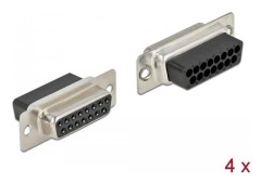 Delock - Seriell kontakt - DB-15 (W) (paket med 4) (66720)