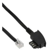 INLINE - Telefonkabel - TAE-N (M) till RJ-12 (M) - 15 m - Svart
