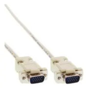 InLine - VGA-kabel - HD-15 (S) - HD-15 (S) - 2,0 m - tumskruvar - beige (17707B)