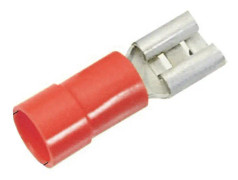 LAPP 63101020 Flatstifthylsa Anslutningsbredd: 2.8 mm Anslutningstjocklek: 0.5 mm 180 ° Delisolerad Röd 100 st