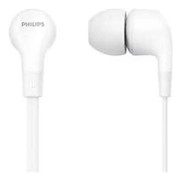 Philips TAE1105WT - Hörlurar med mikrofon - inuti örat - kabelansluten - 3,5 mm kontakt - vit