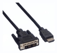 Value 11995532, 3 m, HDMI, DVI-D, Hankoppling, Hankoppling, Svart