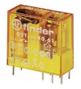 Finder print relä 12 V/AC 16 A 1 växlingskontakt 40.61.8.012.0000 1 st (40.61.8.012.0000)