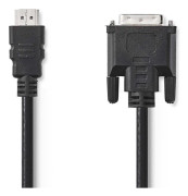 CCGP34800BK30 - HDMI - DVI-D Cable HDMI Plug - DVI-D 24 + 1-Pin Male 3m, Nedis