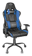 Trust GXT Resto 708B - Stol - ergonomisk - armstöd - lutning - svängtapp - högdensitetsskum, polyuretanläder, metall, elastiskt tyg, plast - blå