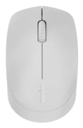 Rapoo M100 Silent - Mus - ergonomisk - optisk - 3 knappar - trådlös - 2.4 GHz, Bluetooth 4.0, Bluetooth 3.0 - trådlös USB-mottagare - ljusgrå