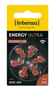 Intenso A312 Energy hörapparat batteripaket om 6 - batteri - 148 mAh engångsbatteri 312 zink-kol (7504436)