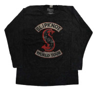 Slipknot T Shirt Patched Up Band Logo Official Dip Dye Black Long Sleeve