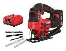 Pendelsåg SKIL 3420 AA, 2800CPM, djup 65 mm + batteri, laddare och 5 blad