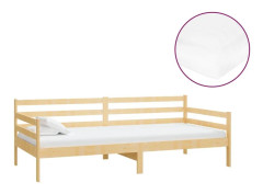vidaXL Dagbädd med madrass 90x200 cm massiv furu
