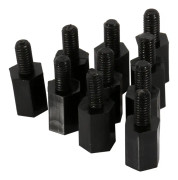 100st M3 plast nylonskruvar Hexkolonn avstånd manlig kvinnlig distans M2 / M3 / M4 Hex mutter set - M3x6