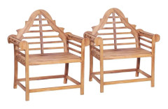 Trädgårdsfåtölj 2 st 91x62x102 cm massiv teak