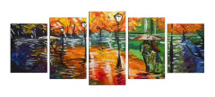 Dekorativ MDF-målning 5-Delar 20x60 cm
