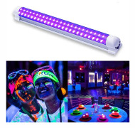 10W scen ljus DJ UV lila LED rör för fest jul bar lampa, laser scen vägg bricka spot bakgrundsbelysning - EU-kontakt