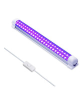 10W scen ljus DJ UV lila LED rör för fest jul bar lampa, laser scen vägg bricka spot bakgrundsbelysning - EU-kontakt