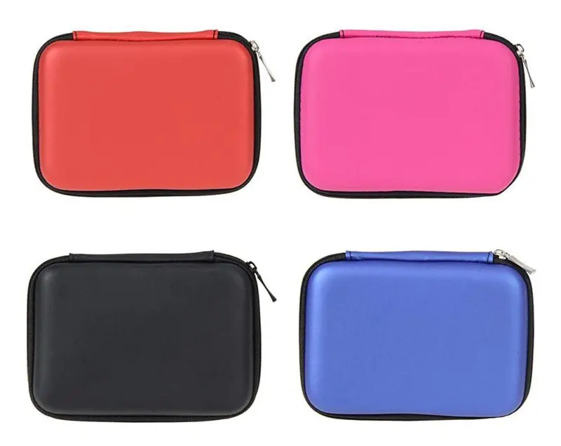 2,5 "HDD-väska extern USB-hårddisk med bärbar mini-USB-kabelväska påse hörlursväska