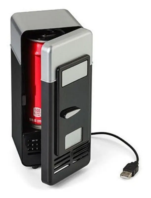 Usb mini kylskåp kall frys, kyl-liten bärbar läsk kyl
