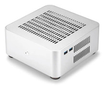Allt aluminiumchassi liten stationär datorväska psu htpc mini itx pc-hus med strömförsörjning