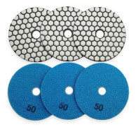 Diamant flexibel torr polering pad harts bond, nylon spänne