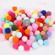 Pompom mini mjuk fluffig plysch boll barn dekorer
