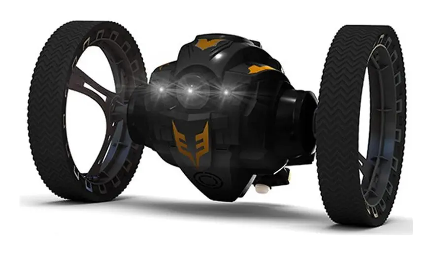 Flexibel hjul rotation led natt ljus rc bil studsa robot