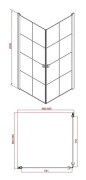 Rosinedal Duschvägg 90x200 cm