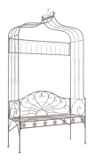 Trädgårdsbänk 122 cm järn antikbrun