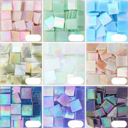 Fancy kvarts mosaikglas iriserande glasplattor - ft80 / 2cm * 2cm