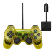 Trådbunden gamepad, joystick för sony ps2-kontroller - vibrationschock joypad-kontroll - svart
