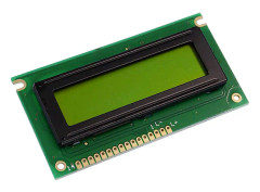 Display Elektronik LCD-display Gulgrön 16 x 2 Pixel (B x H x D) 84 x 44 x 6.5 mm