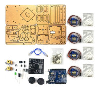Billig 4-axel akrylrobotarm för arduino robotgripklo med SG90 servoleksak - paket 1
