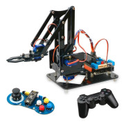 4dof robotarmsats pedagogisk robotik klouppsättning mekanisk arm för Arduino R3, PS2 / 2.4G trådlös kontroll, skrapprogrammering - 2.4G