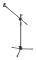 Professionellt svängarmsgolv metallstativ, mikrofonhållare, mikrofonstativ, justerbart scenstativ med popfilter för tillval - 155mm popfilter