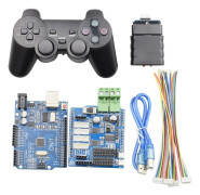 Ps2 handtag trådlös styrenhet för smart mecanum hjulrobotbil, robotarm med uno r3 för arduino - paket 1