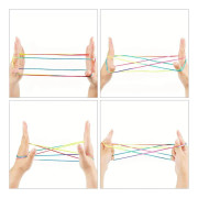 Rainbow fumble finger tråd rep sträng- utvecklingsleksak