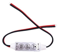 Dc12 v mini 3-tangenter enfärgad LED-kontroller ljusstyrka dimmer för smd 5050/3528