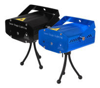 Led laserprojektor disco ljus mini auto blixt rg ljud aktiverad lampa fjärr dj disco party ljudlampor xmas scen - svart utan fjärrkontroll /