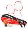 Badmintonracketar familjeset, par dubbelbadminton, racket titanlegering lättast spelande badminton