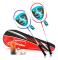 Badmintonracketar familjeset, par dubbelbadminton, racket titanlegering lättast spelande badminton