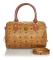 Pre-owned MCM Visetos Leather Boston Bag Brown