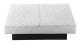 Vattensäng Plattform Silver Sammet Klädd Ram med Madrass Tillbehör LED Belysning 160 x 200 cm Modern Design