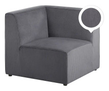 Hörnsektion Grå 1-sits Soffmodul Modern Enkelsits