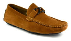 Pojkens faux mocka & #39;z & #39; loafer tan