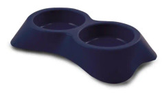 Dog Bowl Double Blue, 20x35x6 cm