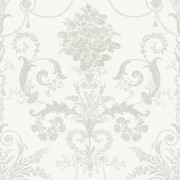 Laura Ashley - Non-woven tapet - Josette Dove Grey & White - 10mx52cm