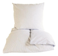 omhu - Mini Striped Bed Linen 140x220 - Sand/White (220202120)
