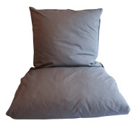 omhu - Percale bed linen 140x220 - Light Grey (220302022)
